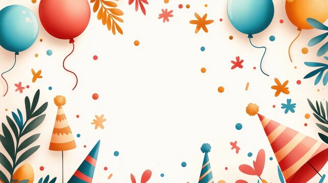 Whimsical New Year Party Card Design