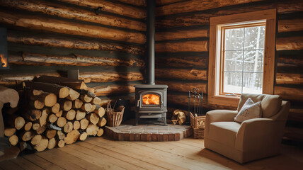 living room with fireplace

