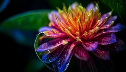 capture a close up of a flower or leaf showcasing the intricate 