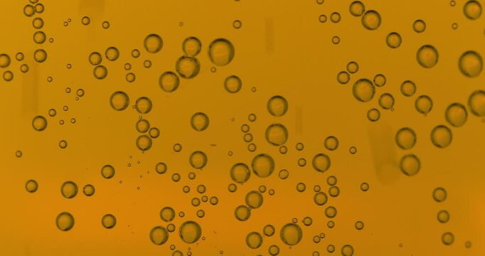 Beer bubbles on orange background