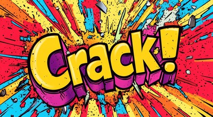 Explosive Comic Book Sound Burst: A Vivid Display of Action