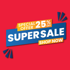 blue promotion sale template vector illustration