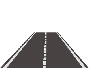 road asphalt, street, highway in perspective - isolated, element - vector illustration