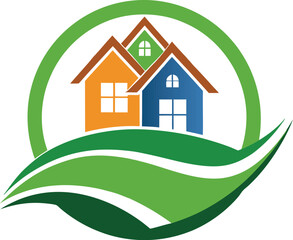 real estate logo vector illustration 