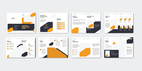 Project Proposal, Corporate brochure layout, Brochure template, Company profile, Annual report, 12 pages, flyers, leaflet