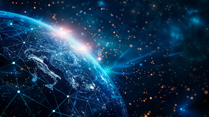 Digital Technology and Science Background: A background showcasing digital technology and scientific themes.