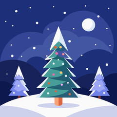 Snow holiday Christmas winter tree white background