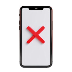 Obraz premium Red Cross Symbol on Smartphone Screen Background