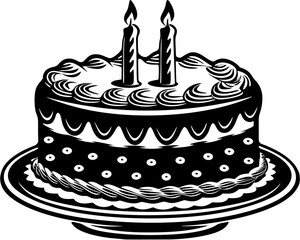 birthday cake vector illustration
