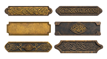 Decorative Medieval Frames and Ornaments for Viking-inspired UI Design Generative AI