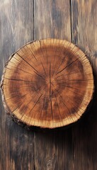 A close-up of a tree trunk slice, showcasing its natural beauty and intricate patterns.