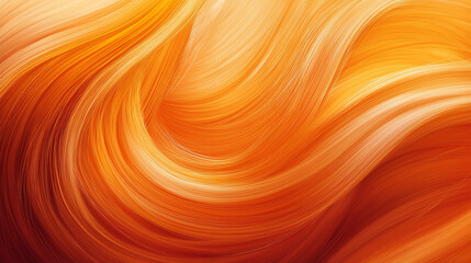 Abstract swirling orange and yellow background with blurred lines, digital painting