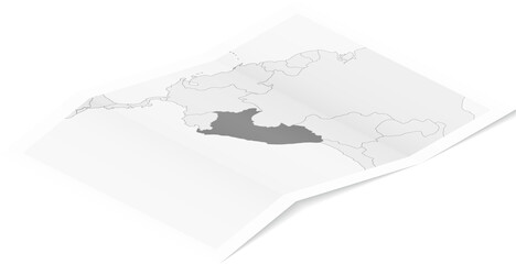 Peru map in isometric style