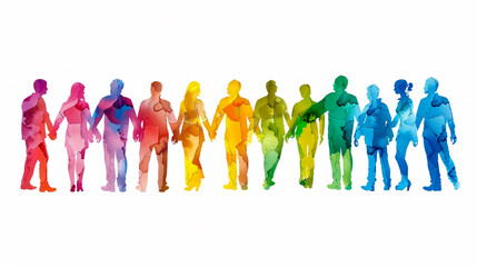 Diversity People Group Union Concept: A concept showcasing a diverse group of people united as a team.