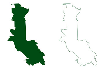 Riva Palacio municipality (Free and Sovereign State of Chihuahua, Mexico, United Mexican States) map vector illustration, scribble sketch Riva Palacio map