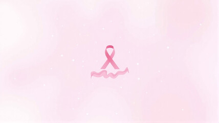 illustration of a pink ribbon