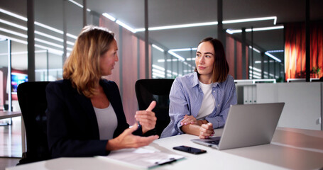 People Talking In Recruiting Interview Meeting
