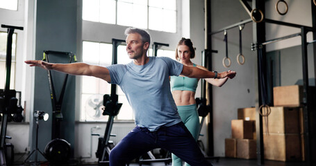 Personal Trainer Showing Healthy Sport Workout