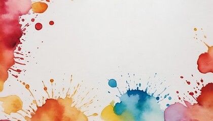 Bright watercolor blots on a white background,Rainbow paint splash background,backgrounds, colors, concepts, exploding, graffiti, horizontal, ink, 5467