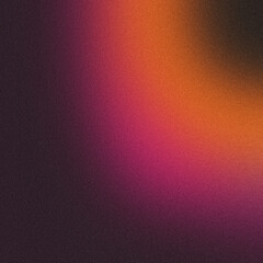 Grainy pink, and orange abstract shape on a dark black background, featuring noise texture for poster or banner design
