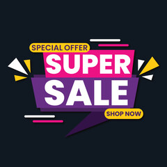 purple promotion sale template vector illustration