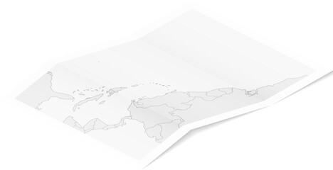 Saint Kitts and Nevis map in isometric style