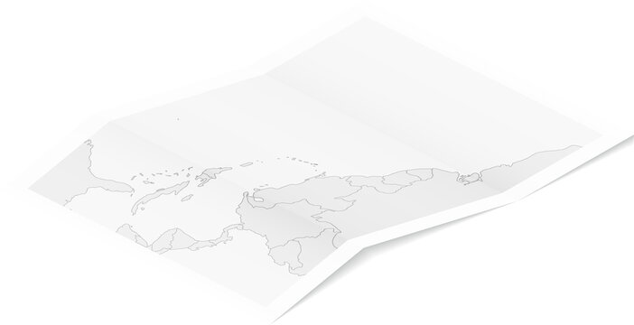 Barbados map in isometric style