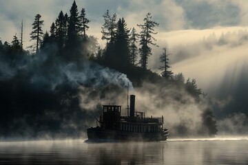 fog on the river