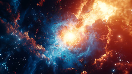 Fototapeta premium Abstract color universe explosion cool creative background art