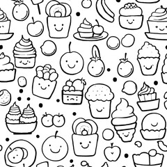 seamless pattern with sweets
