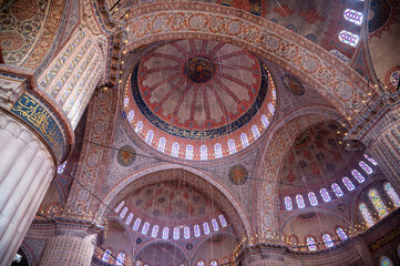 400 Years old Ottoman Mosque interior photos 
İt is written prayer and God names with Arabic letters  
