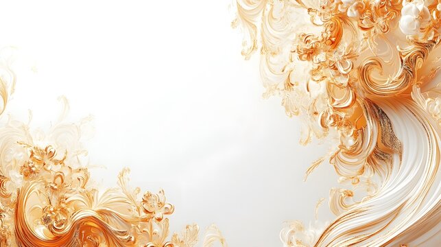 ector gold thick line drawing of an elegant and ornate border frame with intricate patterns