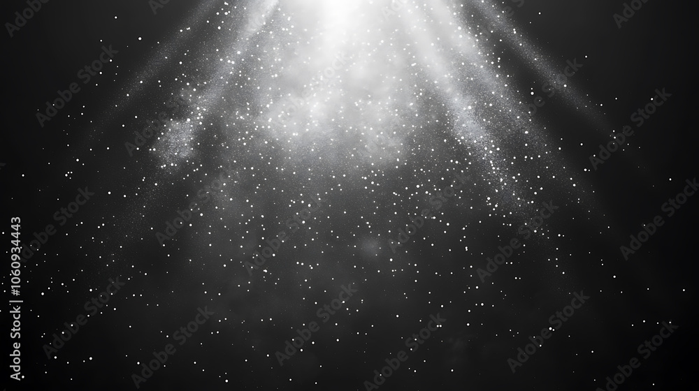 Poster bokeh light lights effect background, white png dust light, background of shining dust glowing light