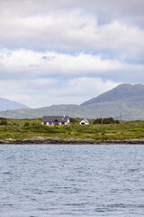 solitary house on river