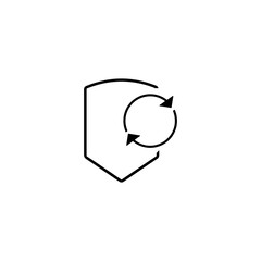 Repeat icon . Rotation arrow isolated on white background.