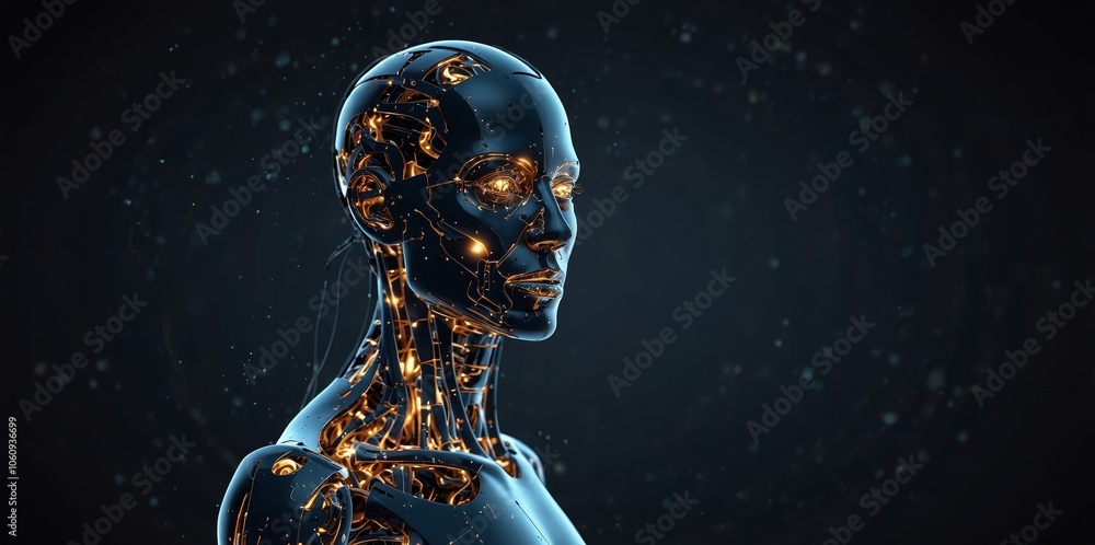 Wall mural artificial intelligence. technology web background. virtual concept
