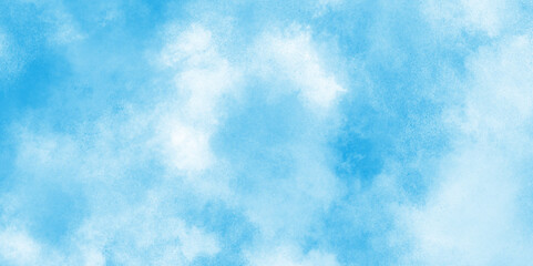 Aquarelle paint paper textured canvas element for text design, Digital paint for template or any design, Grunge light sky blue shades watercolor background, abstract blue or white watercolor.