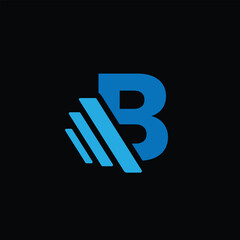 Iconic Technology Symbol With Letter B