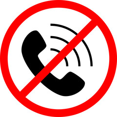 no use phone calls sign