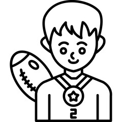 American Football Player Icon
