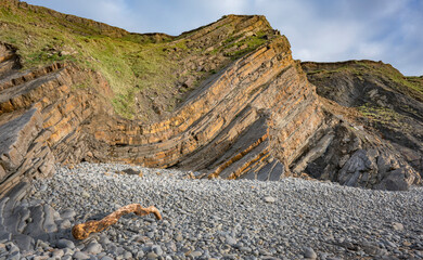 Golden cliffs at Sandymouth
