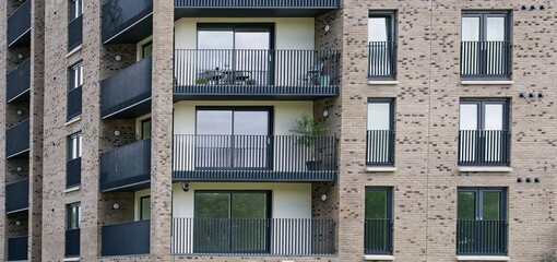Modern high rise flats at new development