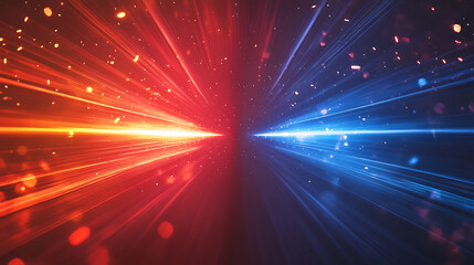 Modern versus background with rays effects