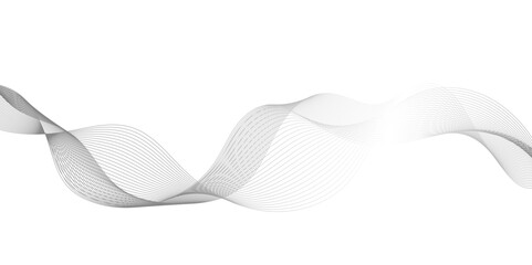 Fototapeta premium technology line stripe isolated science digital flowing black line, Dynamic flowing wave lines design with curved shapes, modern color gradient geometric line background. 