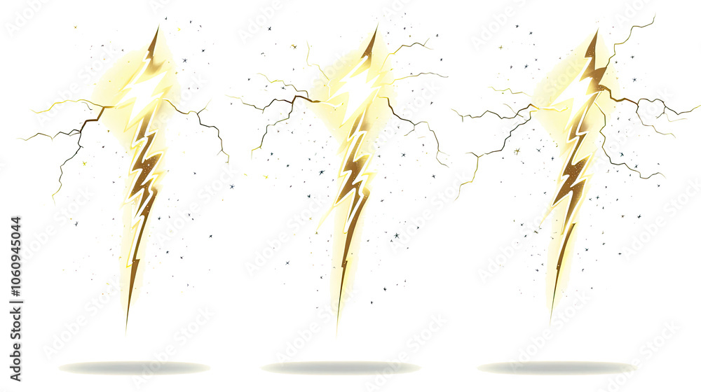 Poster elegant glowing lightning bolts on transparency generative ai
