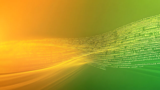 software developer, program codes flowing in the background, wallpaper, 3d, vector, smooth