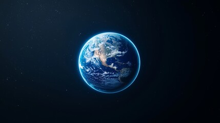 Fototapeta premium A planet covered with ice on its surface