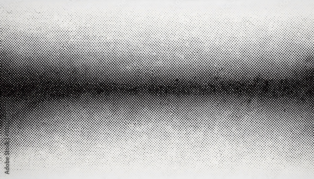Aufkleber high-contrast black and white halftone gradient dots texture background. ideal for retro comic book 
