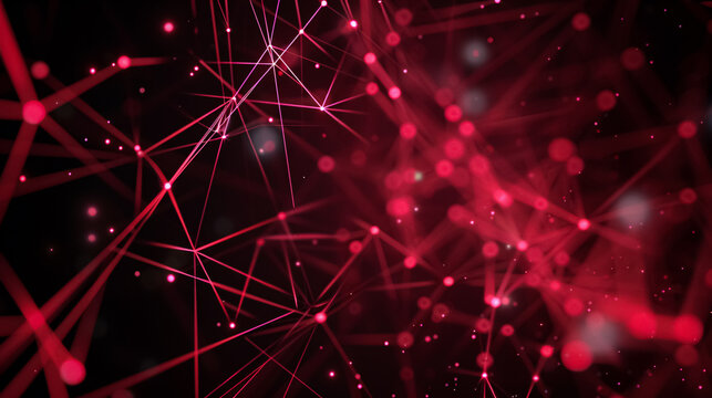 Fondo Abstracto de Tecnologia y Ciencia: Malla o Red con Lineas y Formas Geometricas