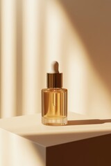 Naklejka premium Minimalist Dropper Bottle in Sunlight 